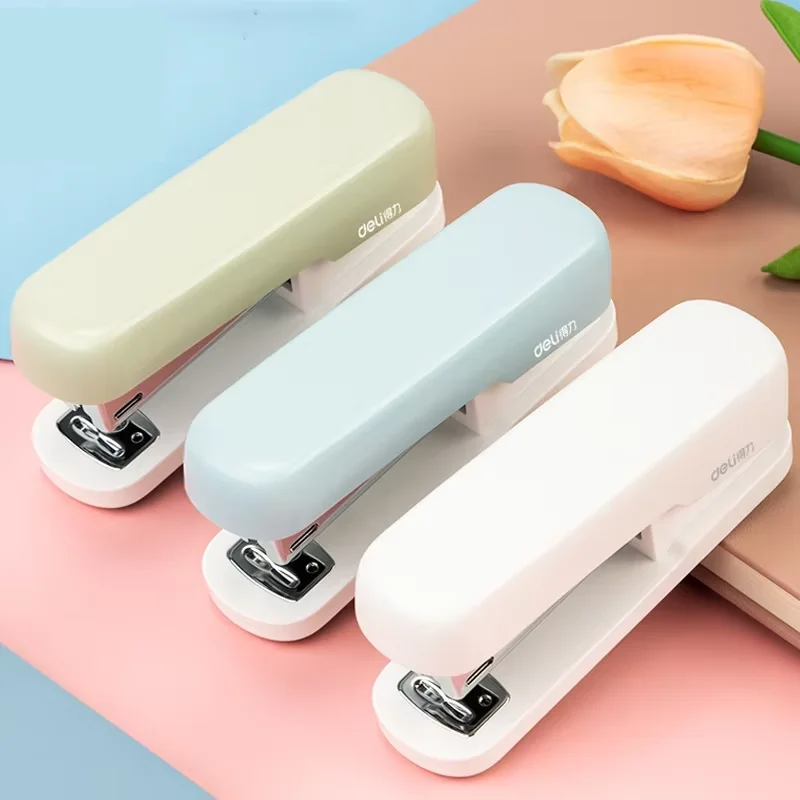 Mini grapadora de 20 hojas de papel de capacidad para estudiantes de metal, incluye grapas, grapadora estándar para escritorio, grapadora para aula y oficina - imagen 2