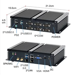 Mini PC Intel Core i7 con puertos COM RS232, WiFi 4G y Windows 11