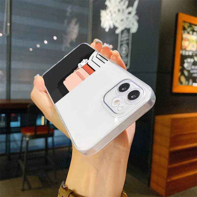 Crayon Shinchan-funda bonita para teléfono Apple iPhone 15 16 Pro XS Max 13 14 Plus XR SE 7 8 12 11 Pro plus mate - imagen 5