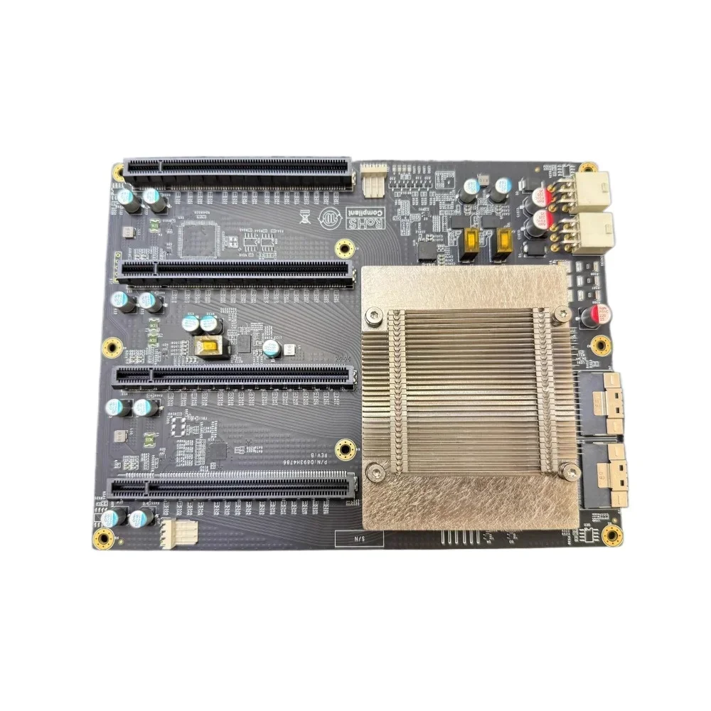Tarjeta de expansión PLX88080 PCIe4.0, enchufe de placa GPU de cuatro tarjetas, doble ancho - imagen 2