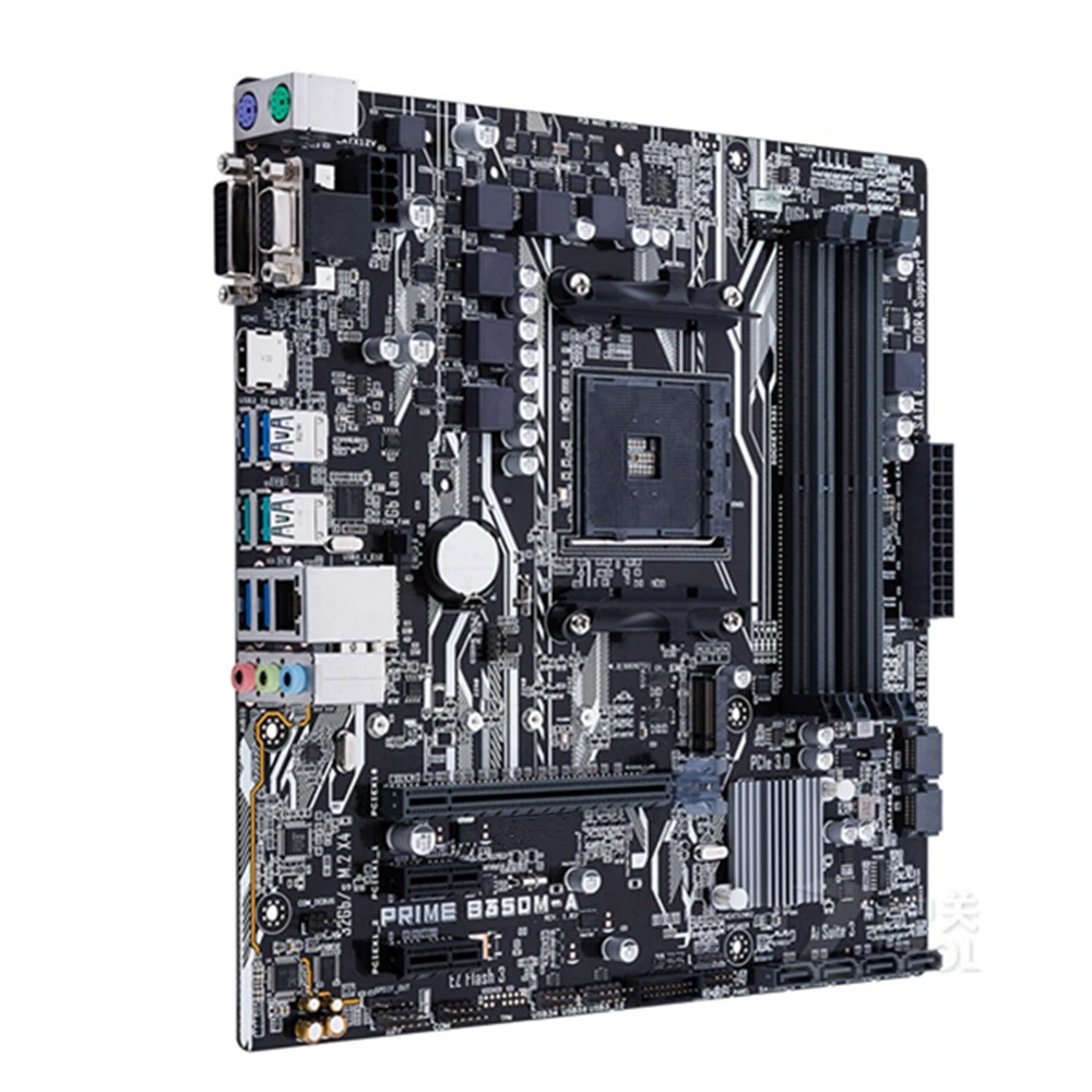 Placa base probada con zócalo AM4 para Prime B350M-A AMD Ryzen 7. a generación serie A PCI-E 3,0 placa base DDR4 64GB B350 M.2 Micro ATX - imagen 3