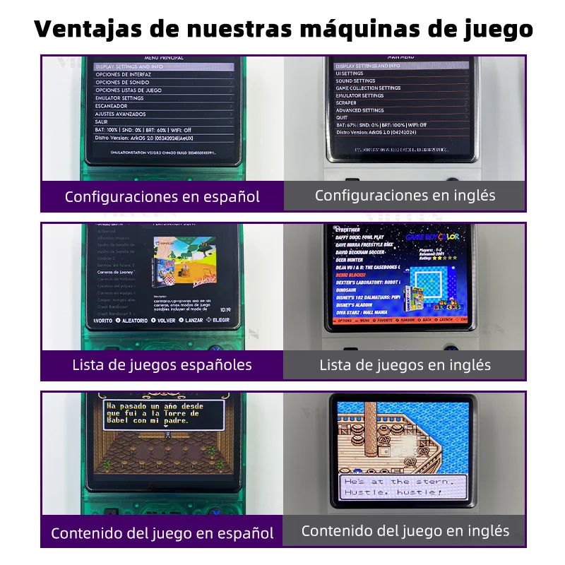 Consola de juegos Retro portátil versión española R36S genuina para NDS/PSP/PS1/GBA más de 40 emuladores, ArkOS, videojuegos portátiles - imagen 3