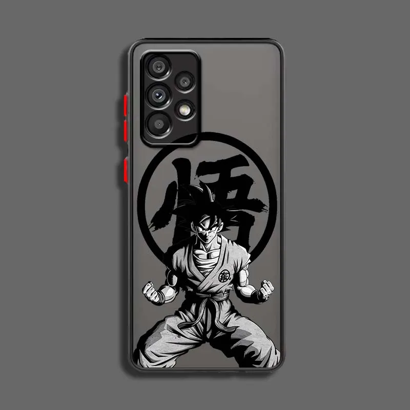 D-Dragon Ball Goku Cool Logo Cover para Samsung Galaxy A71 A55 A54 A51 A16 A06 A04e 5G funda de teléfono translúcida esmerilada - imagen 4