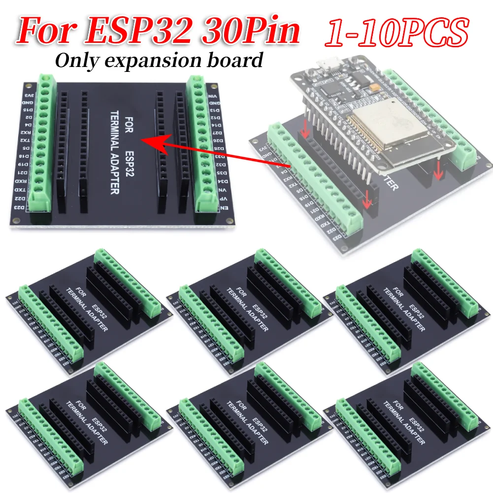 1-10 Uds. Placa de ruptura ESP32 de 30 pines, placa de ruptura Aideepen ESP32 ESP32S GPIO 1 en 2 para NodeMCU-32S de versión estrecha de 30 pines - imagen 2