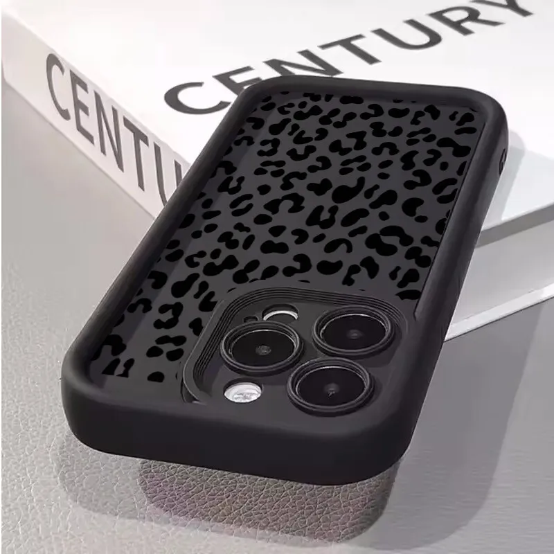 Funda de lujo con estampado de leopardo negro Retro para Oneplus 12R 11 11R 10R 8T One Plus NORD CE 2 3 4 LITE 5G cubierta mate a prueba de golpes - imagen 2