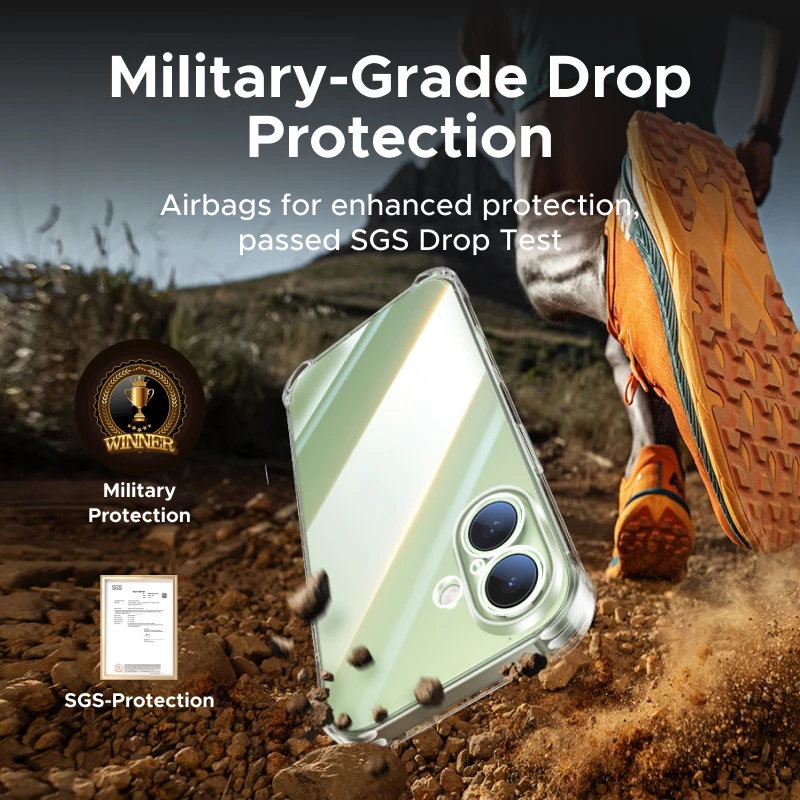 UGREEN Airbags Funda para iPhone 17 16 15 Pro Max Funda transparente Funda transparente para iPhone 16 Pro 17 Funda protectora de aire a prueba de golpes - imagen 4