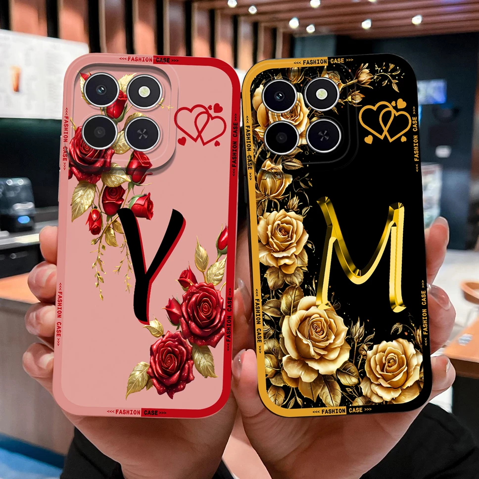 Para Honor X6 X6S X6A X6B X6C 4G funda de teléfono letras bonitas cubierta anticaída de silicona líquida suave para Honor X 6 carcasa de cobertura completa - imagen 2