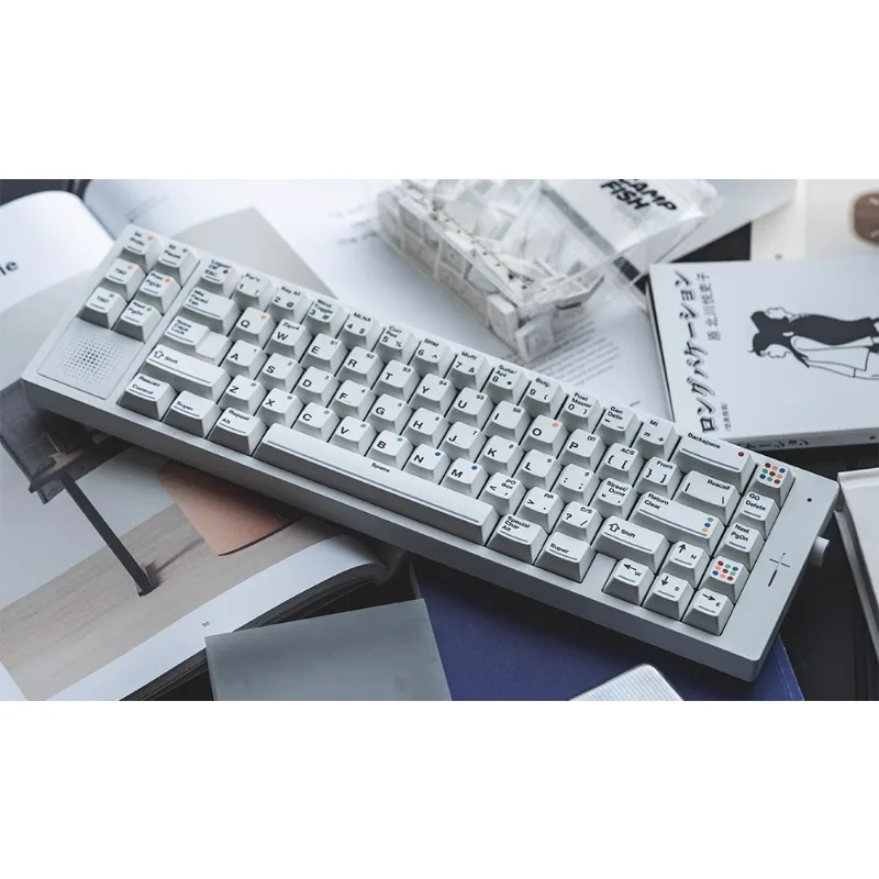 Juego de teclas con tema blanco, sublimación PBT con perfil de cereza, 149 teclas, teclas personalizadas hechas a mano para teclado mecánico, accesorios de regalo