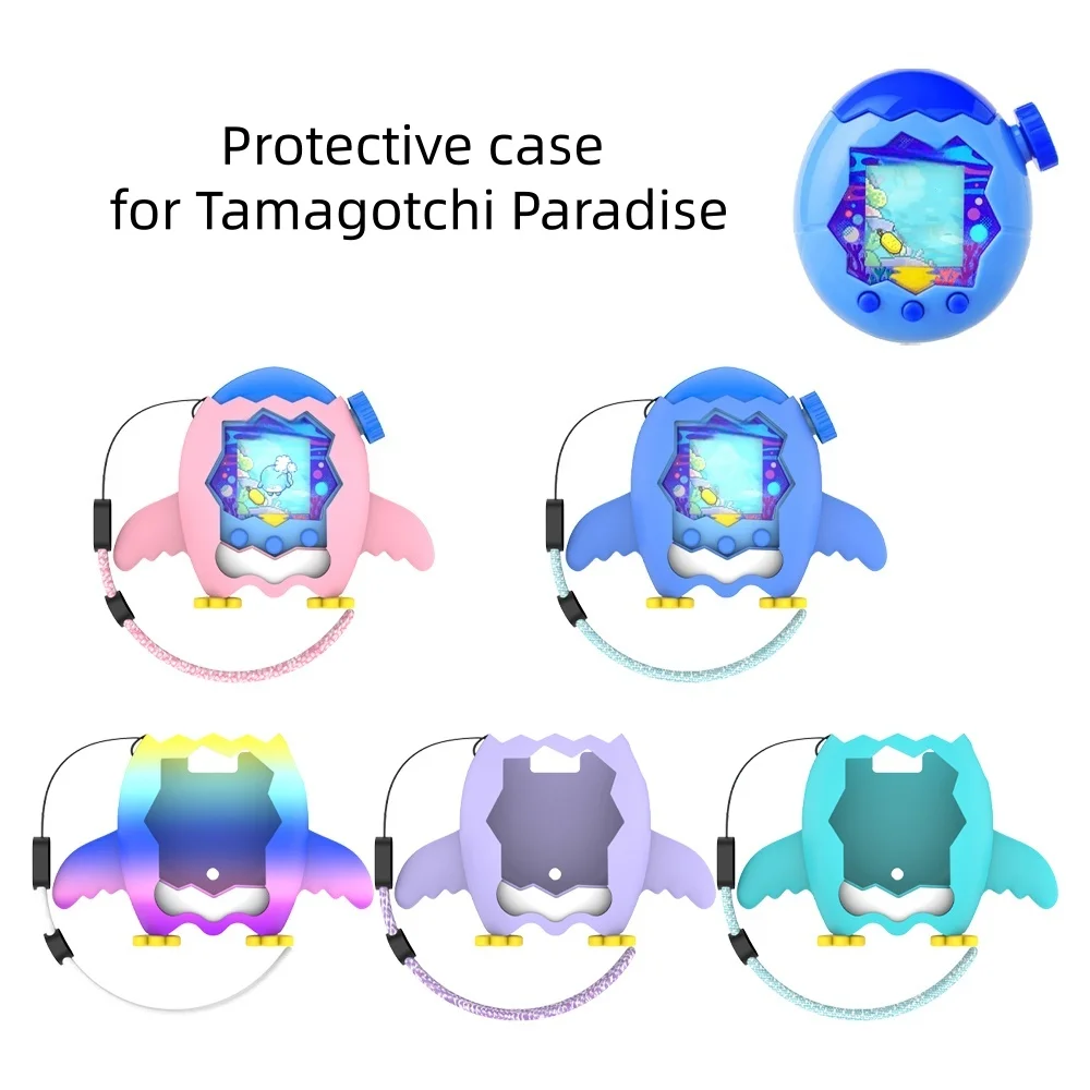 Funda protectora de silicona para Tamagotchi Paradise, equipo electrónico para mascotas, carcasa protectora anticaída con cordón antipérdida - imagen 2