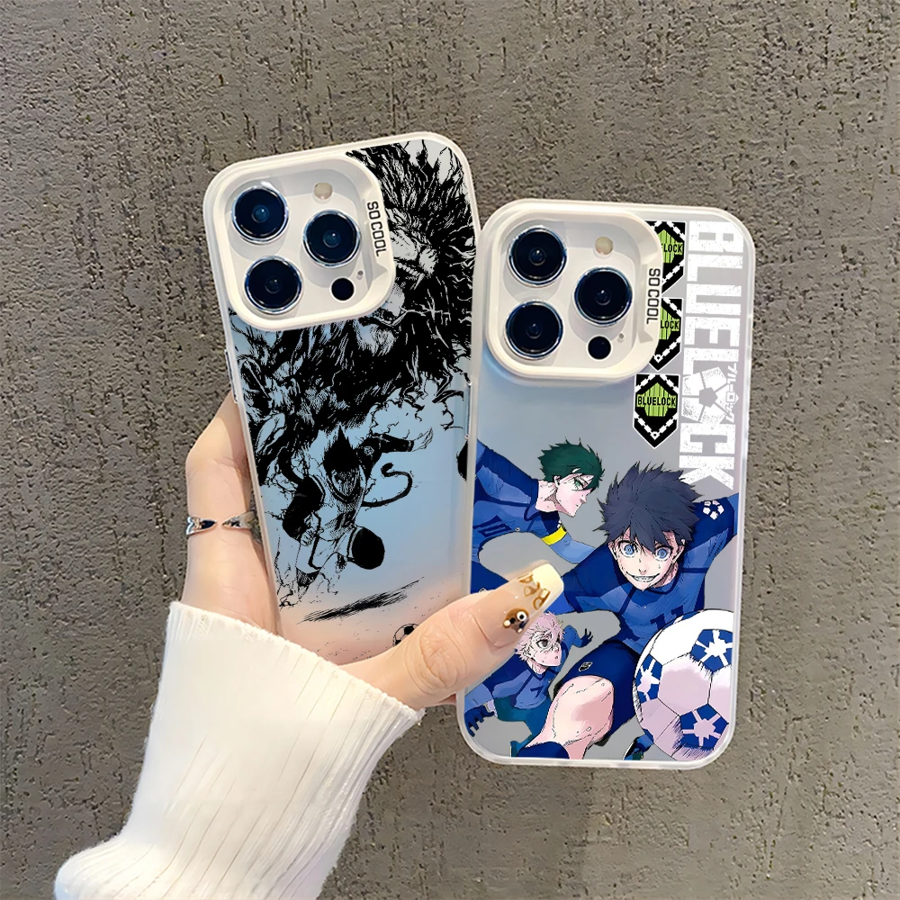 Funda de bloqueo azul de Anime japonés para Samsung A73, A72, A55, A54, A53, A35, A34, A33, A32, A30, A24, A23, A22, A14, A05, 4G, 5G, cubierta mate a prueba de golpes
