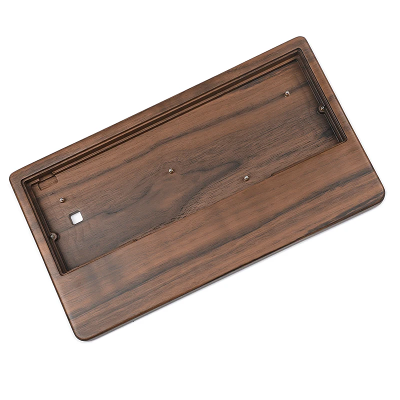 Carcasa de teclado mecánico de madera de nogal, carcasa de una pieza 61 64 Minila, personalización USB, ergonómico, accesorios de reposamanos, regalo DIY