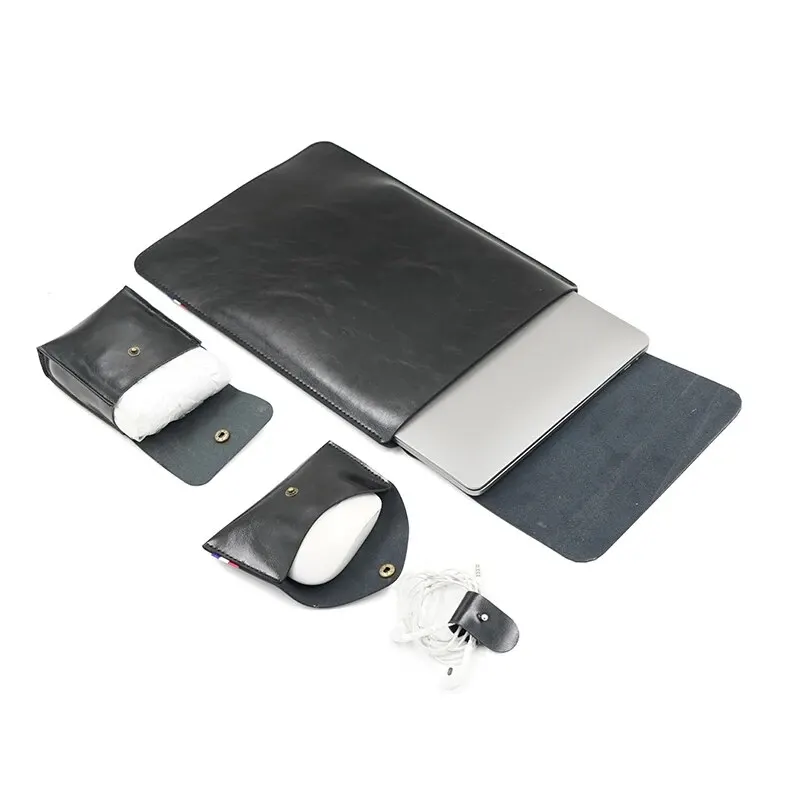 Funda para ordenador portátil de 15,6 pulgadas, Funda de cuero PU para M1 MacBook Pro 16, bolsa de ordenador ultrafina - imagen 3