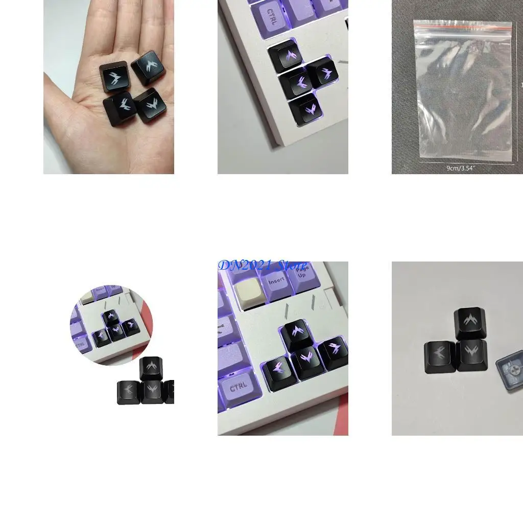 F3KE Gaming KeyCaps Altura ABS con brillo retroiluminado a través instrucciones KeyCaps Wasd