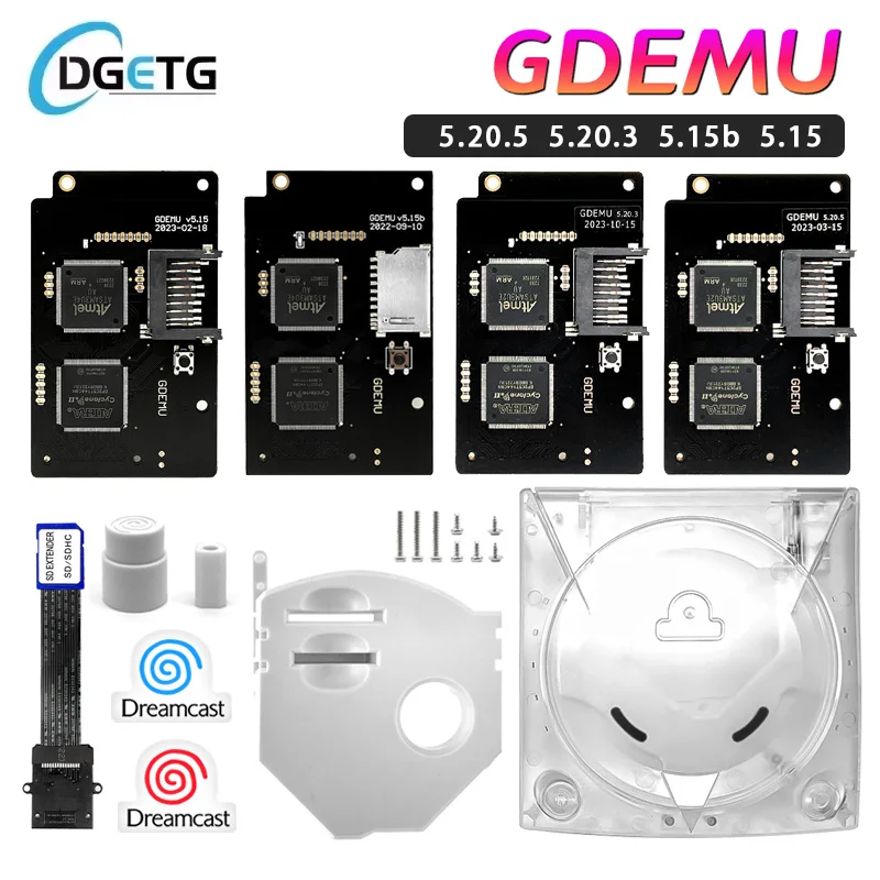 Para Dreamcast GDEMU 5 20 5 15 15b placa de simulación de unidad óptica carcasa tarjeta de memoria SD imagen GDI modificación de consola de videojuegos