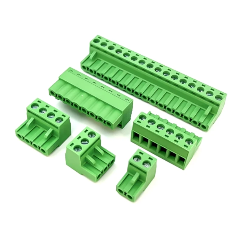 1 Juego de conexión a tope sin soldadura 2EDG 5,08 MM tipo enchufable 2EDGRK-5.08 bloque de terminales verde enchufable 2P-24P - imagen 4