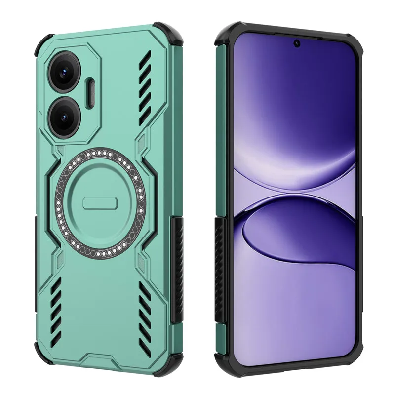 Para Xiaomi Poco F7 Funda Poco F7 cubierta disipación de calor carga inalámbrica magnética parachoques Fundas protectoras para teléfono en Poco F7 Funda - imagen 5