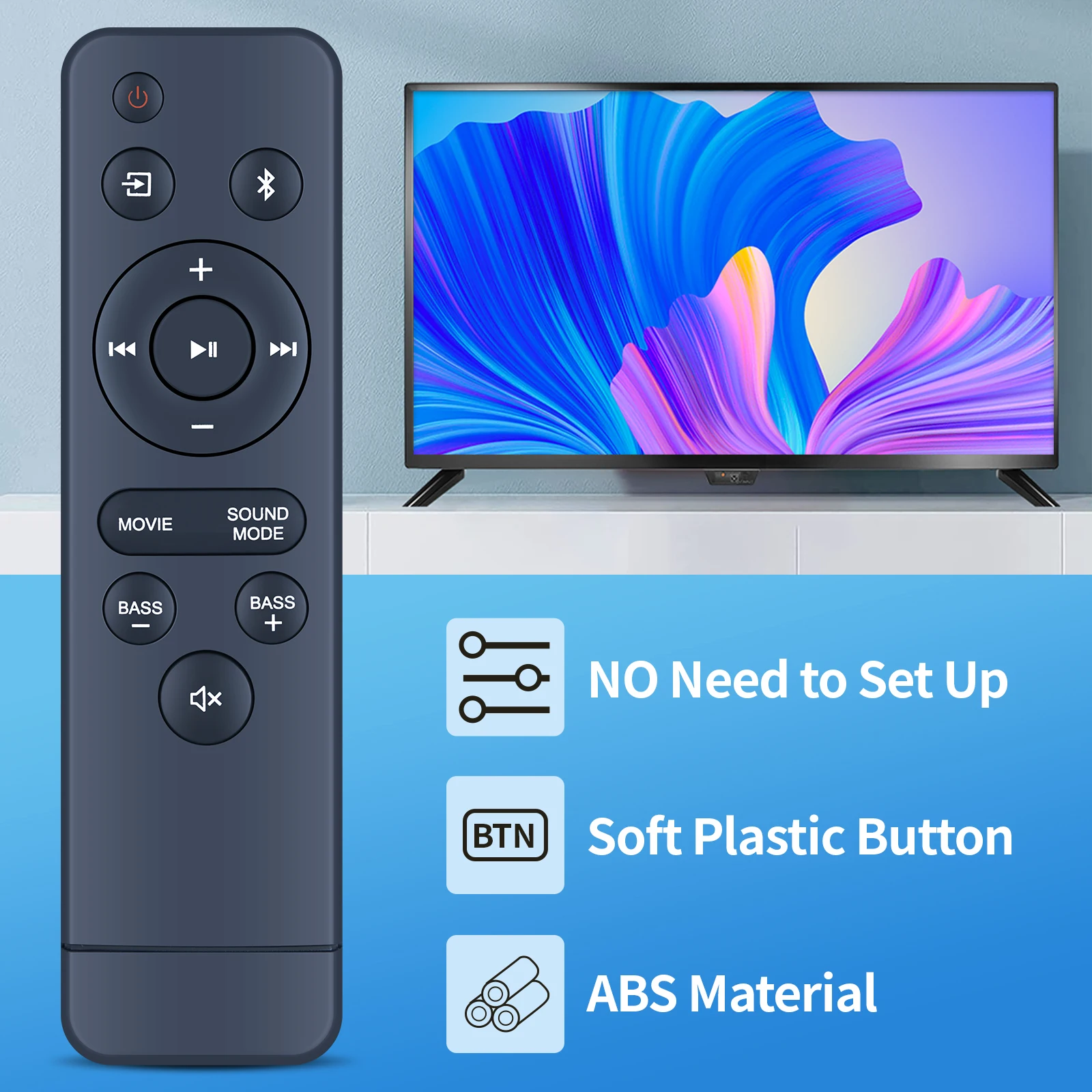 Nuevo mando a distancia de repuesto para sistema de barra de sonido ONN 2,1, 36 ", 100043851 - imagen 3