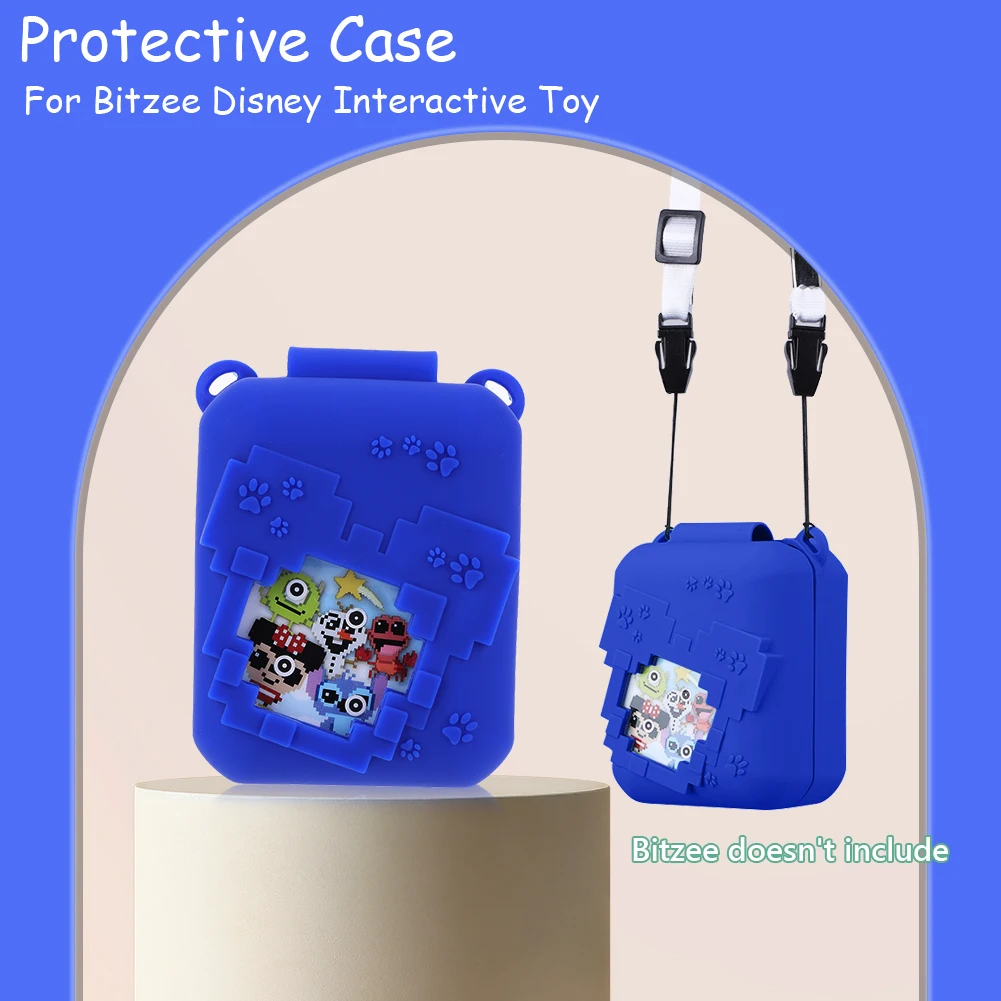 Para Bitzee Disneys juguete interactivo funda de silicona soporte protector a prueba de golpes piel Digital juguete para mascotas funda protectora con cordón - imagen 2