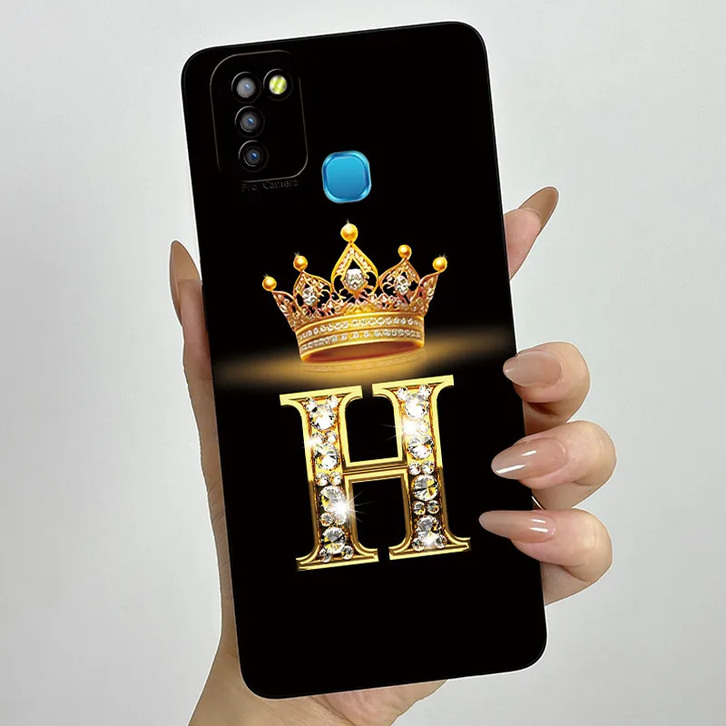 Para Infinix Smart 5 Funda X657 corona letra Funda trasera de silicona suave Funda en Infinix Hot 10 Lite X657B Smart5 carcasa de parachoques Couqe - imagen 4