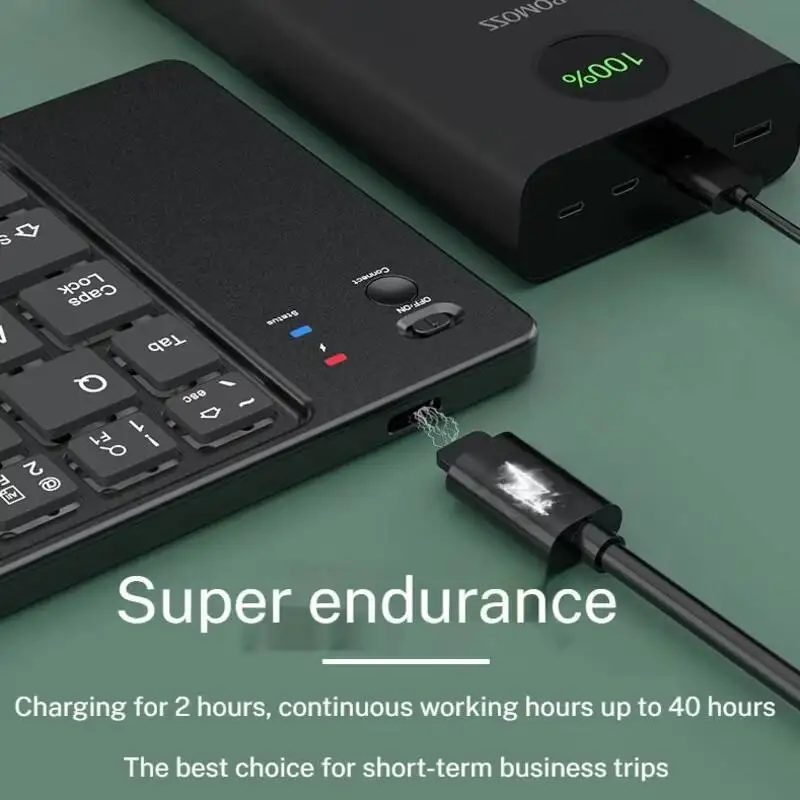 El nuevo teclado plegable ultrafino Bluetooth admite teléfonos, tabletas y portátiles recargables con batería de duración extendida - imagen 4