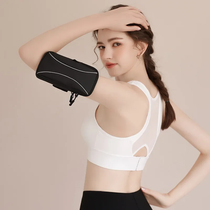 Brazalete de muñeca Unisex para teléfono, bolsa de brazo para teléfono para correr al aire libre para Huawei, bolsa deportiva para teléfono de 6,8 pulgadas para Iphone - imagen 4