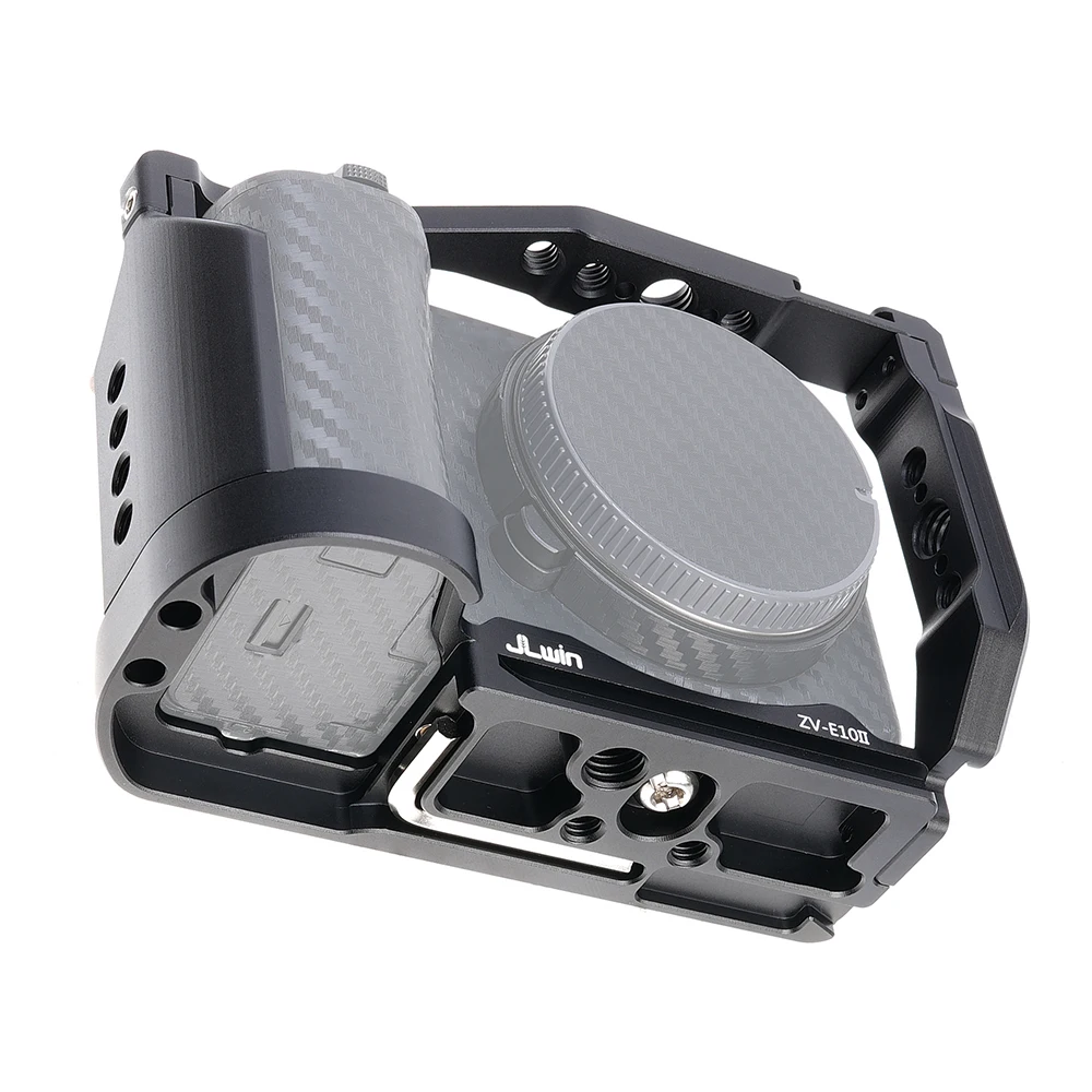 Kit de jaula de cámara FOTGA ZV-E10 II para Sony ZV-E10 II, abrazadera de Cable Arca-Swiss, placa de liberación rápida para estabilizador, placa con mango de madera - imagen 2