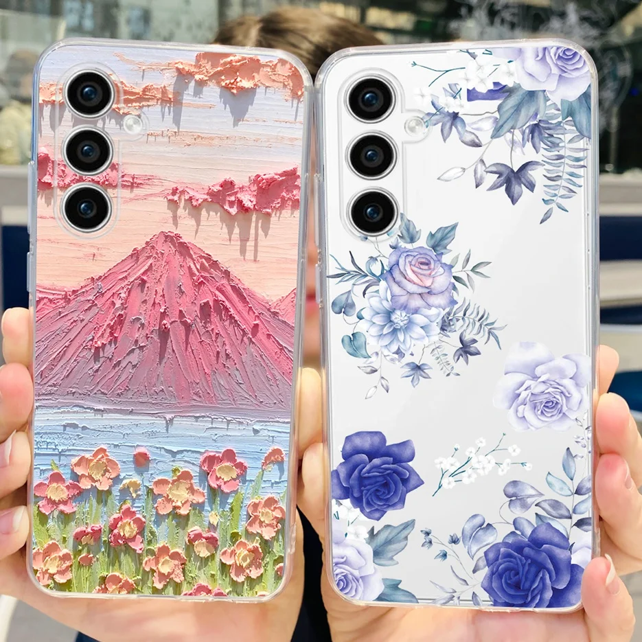 Funda de silicona suave para teléfono Samsung Galaxy S23 FE, carcasa pintada con estilo, parachoques, S23 Ultra S 23 Plus - imagen 2