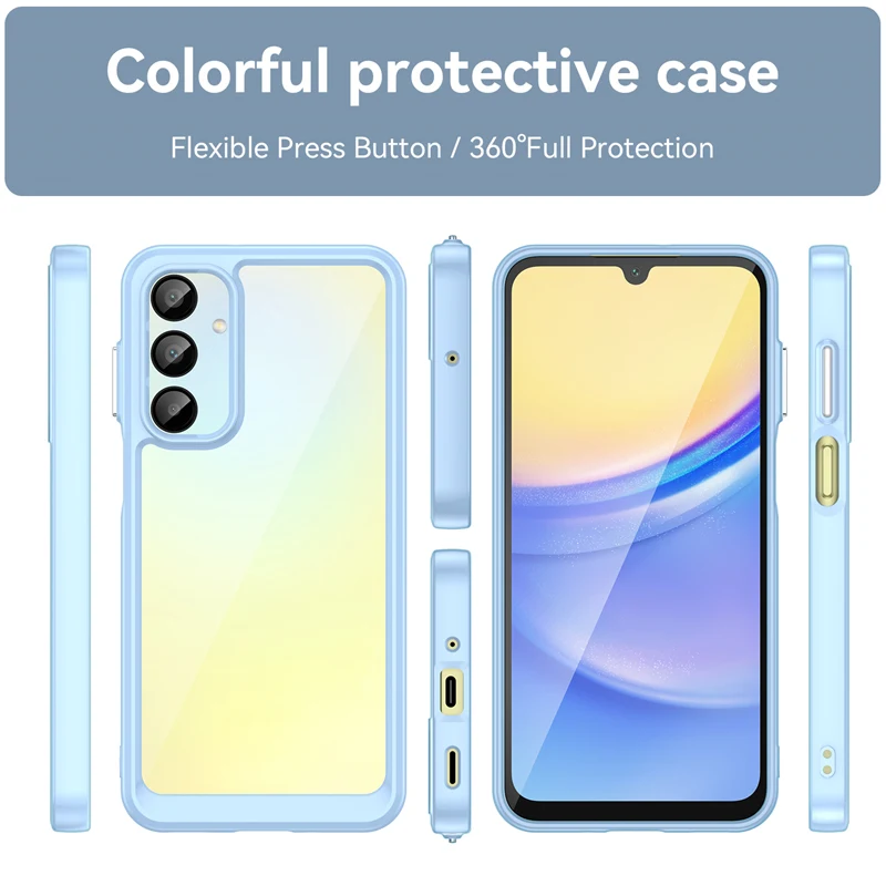 Funda de teléfono colorida para Samsung Galaxy A16 4G Celulares para Samsung A16 4G sensación de piel transparente suave чехол Funda trasera - imagen 3