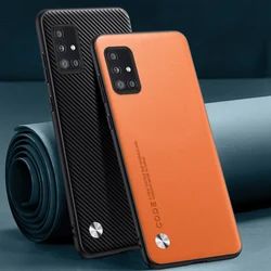 Samsung Galaxy M51 Funda Cuero PU Lujo con Silicona Mate – Protección