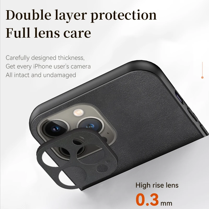 Funda Cuero Magsafe iPhone 15 14 13 - Piel Oveja Vintage Antigolpes - imagen 3