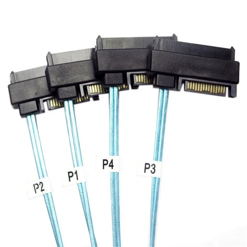 Mini SAS SFF-8087 interno de 36 pines a 4 discos de disco duro SAS de SFF-8482 y cable de alimentación SATA de 0,5 m, 100cm, 1m, 3 pies - imagen 5