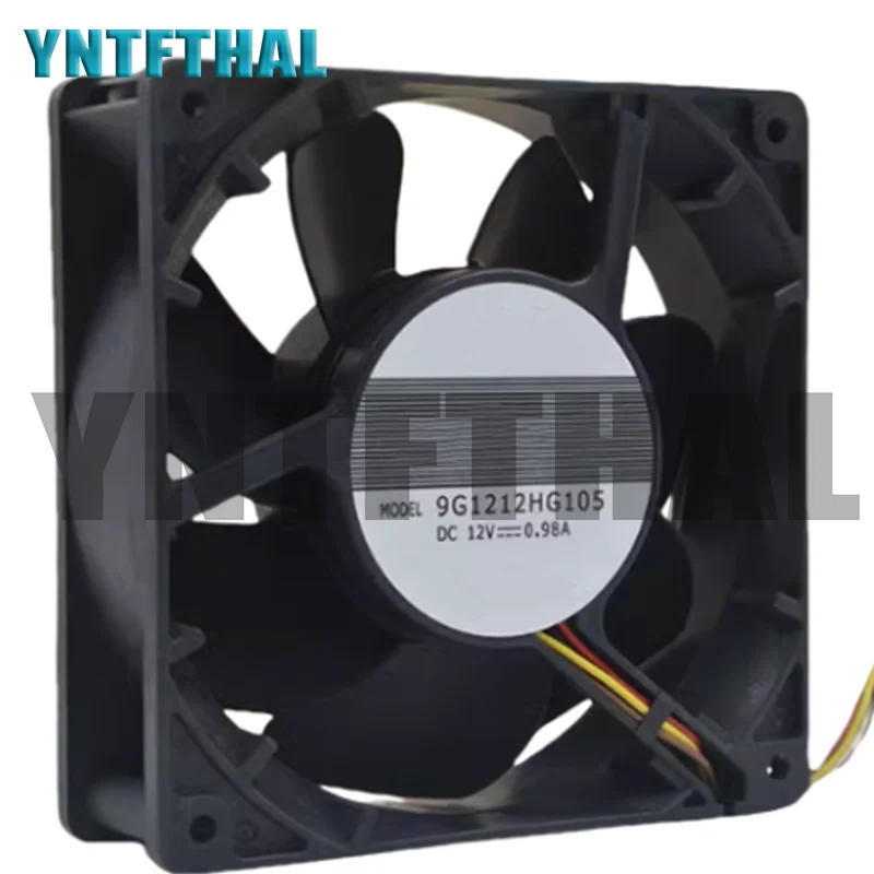 9G1212HG105 DC12V 0.98A 120X120X38MM Ventilador de enfriamiento de tres líneas - imagen 3