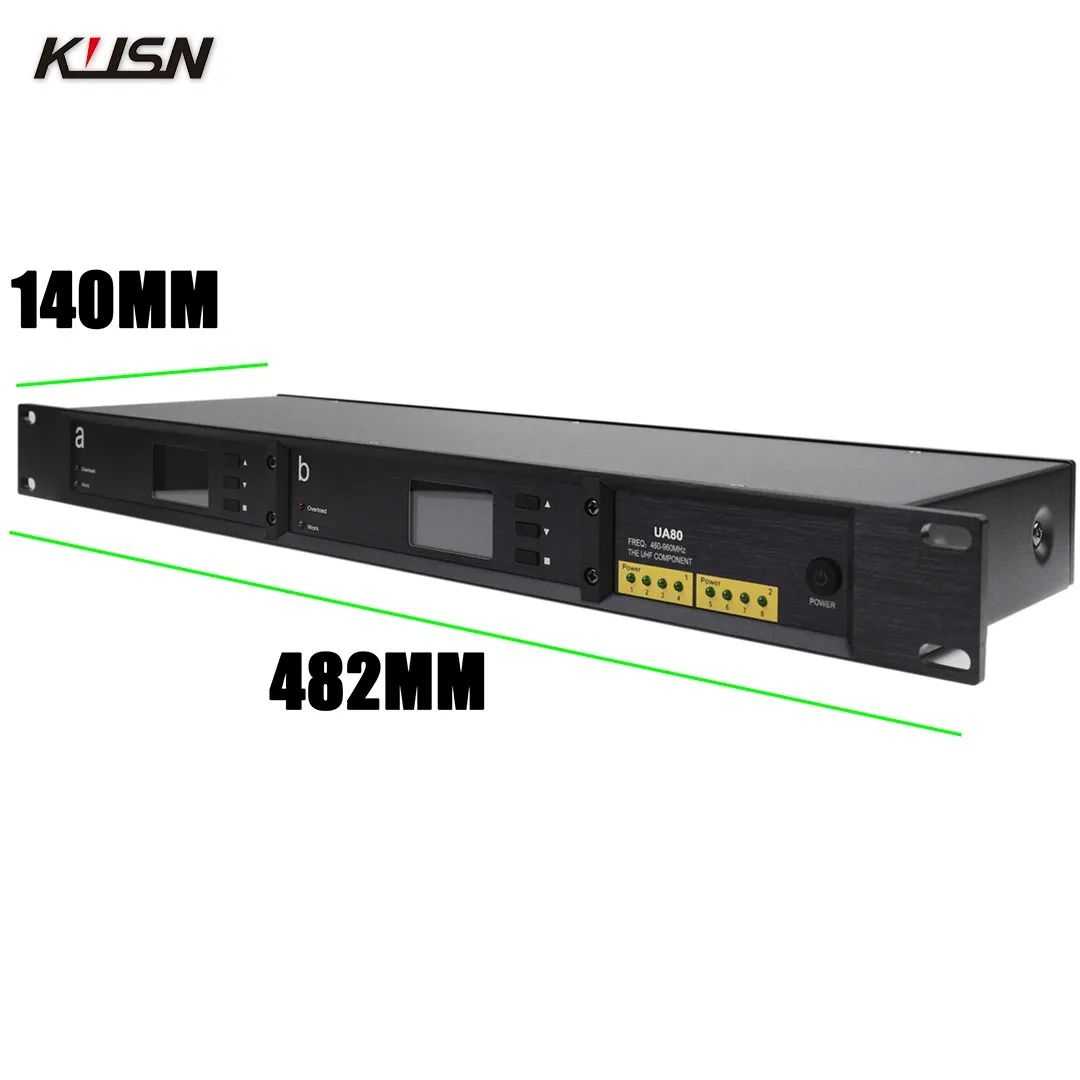 Divisor de antena de banda ancha para micrófono UHF UA80-A2001, 450-1000MHZ, Cables coaxiales direccionales de BNC-BNC de señal RF, 16 ranuras - imagen 3