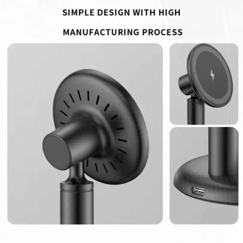 Soporte magnético de escritorio para teléfono, cargador inalámbrico rápido para Magsafe iPhone 17 ~ 12 Pro Max Samsung Xiaomi 17 Cellphonoe - imagen 5