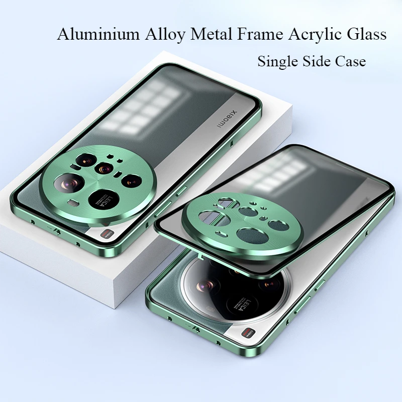 Funda para Xiaomi 15 Ultra, cubierta protectora de cámara de vidrio acrílico con marco de Metal de aleación de aluminio de un solo lado para Xiaomi 15 Ultra - imagen 2