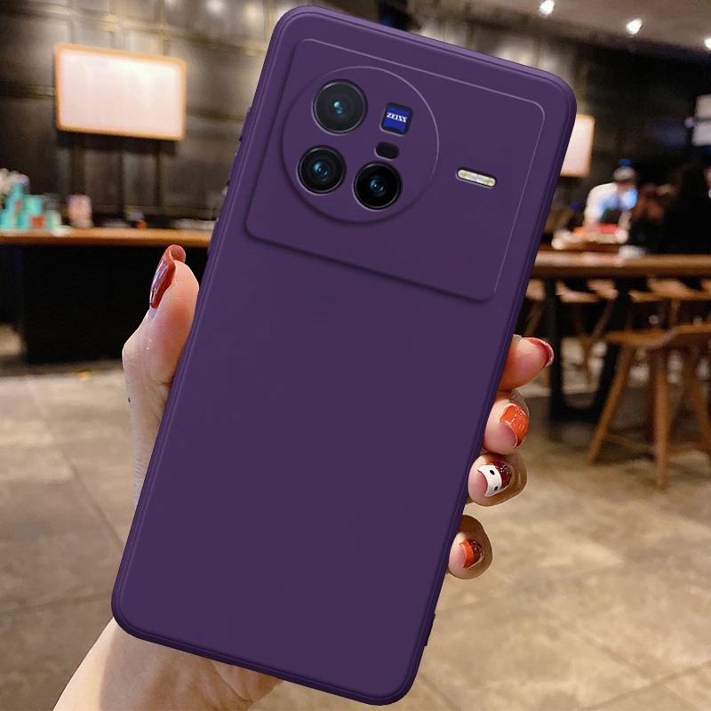 Funda de silicona líquida para VIVO X70 X80 Pro Plus 360, funda protectora para teléfono X70t X70Pro X80Pro, Fundas a prueba de golpes - imagen 3