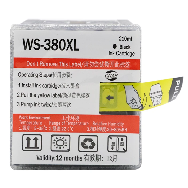 Cartucho de tinta Compatible con WS380 380XL 380 para impresora Epson Plotter, máquina de patrones de papel Pro H6 H8 H7 H9 HB XL V IoT Tablet - imagen 2