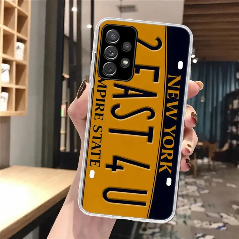 Funda de teléfono de silicona con número de matrícula Retro para Samsung Galaxy A52 A51 A50S A42 A32 A22 A12 A02S A30S A20S A10S A41 A31 A21S A - imagen 4