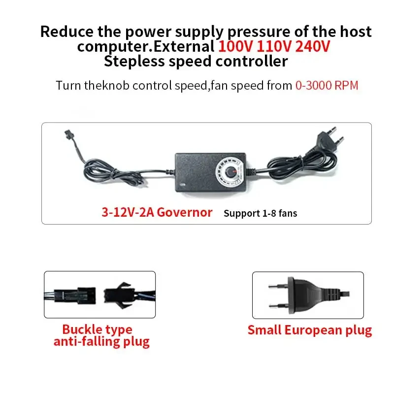 TEUCER B12025 ventilador de servidor de ordenador 220V 3000RPM máquina de minería estación de trabajo gabinete ventilador de refrigeración Kit ventilador enfriador de Cpu - imagen 5