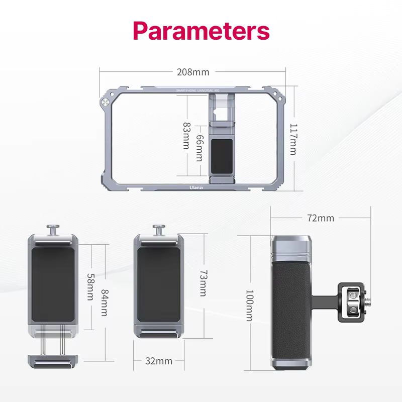 Empuñadura Móvil Ulanzi – Soporte Vlog Universal para iPhone y Android - imagen 2