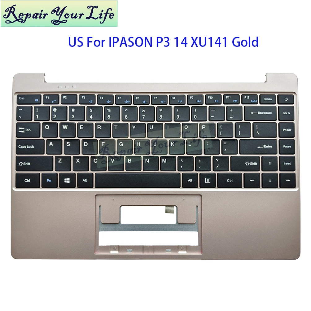 Funda superior para teclado Inglés de EE. UU., reposamanos para IPASON Storm Dragon P3 de 14 pulgadas XU141, funda superior para portátil, Teclado, reemplazo de carcasa C - imagen 5