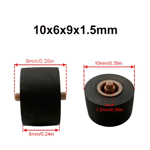 Cubierta de anillo de goma de rodillo de pellizco de 5,5x2,1x4,5mm para Sony Walkman, WM-FX, Serie de WM-EX, unidades de cinta, cubierta de Cassette, presión de Audio