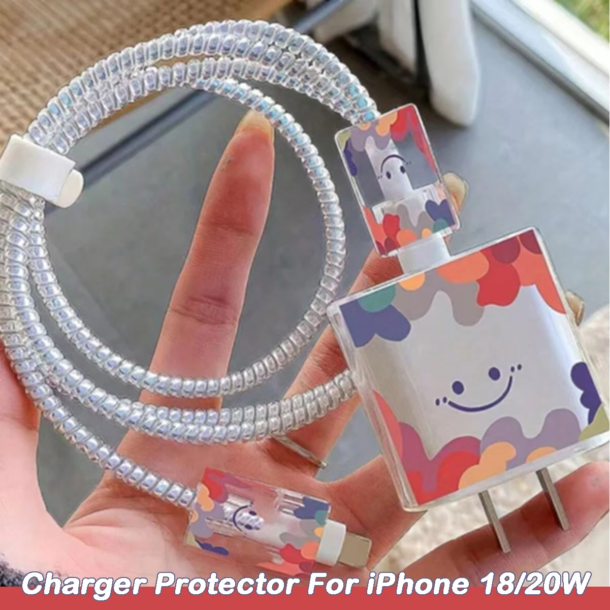 Protector de Cable de carga para iphone, cubierta protectora de cargador de 18W y 20W, funda protectora enrolladora, accesorios para teléfono, organizador de línea de datos