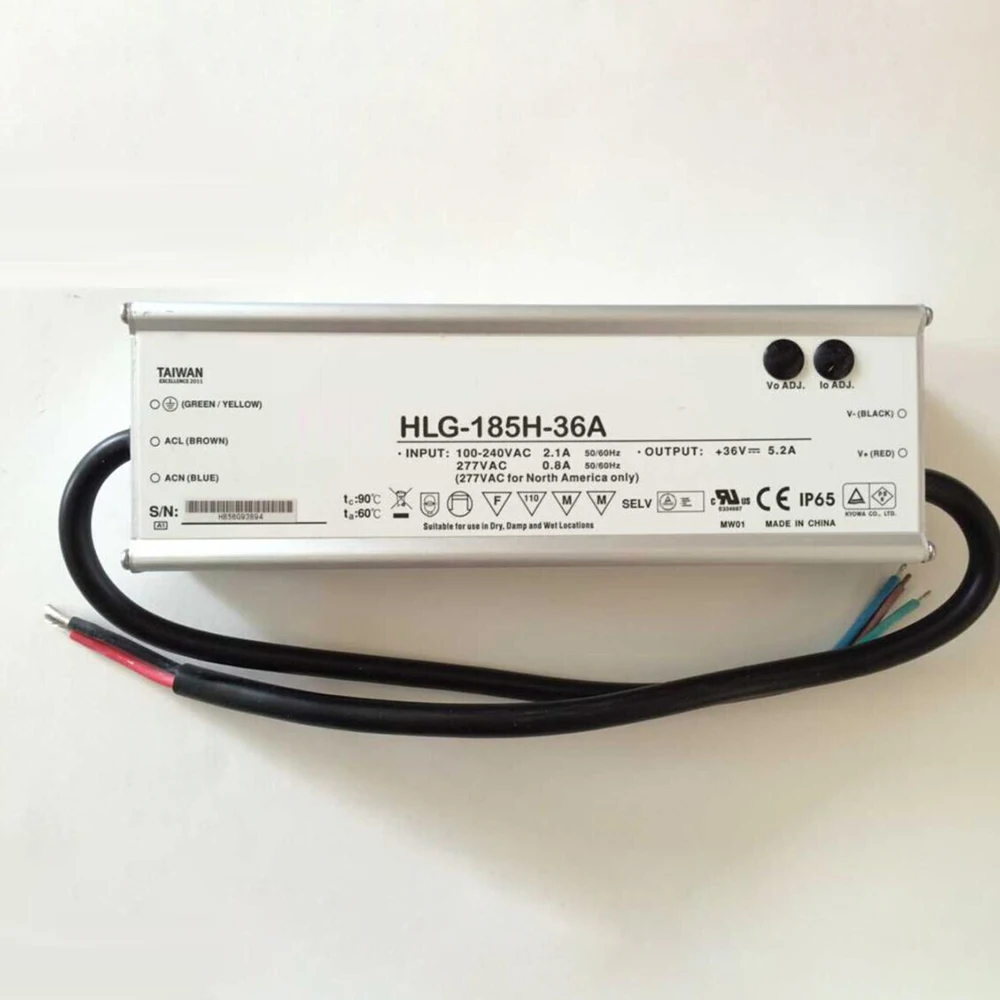 Producto de control industrial HLG-185H-36A 185W 36V5.2A Fuente de alimentación impermeable Lámpara de calle LED WELL PSY - imagen 5