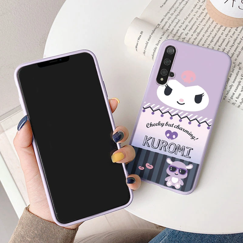 Funda Sanrio rosa para Huawei Nova 5 T 5 T, carcasa trasera pintada de Hello Kitty, Funda de silicona suave para Huawei Nova5T - imagen 4