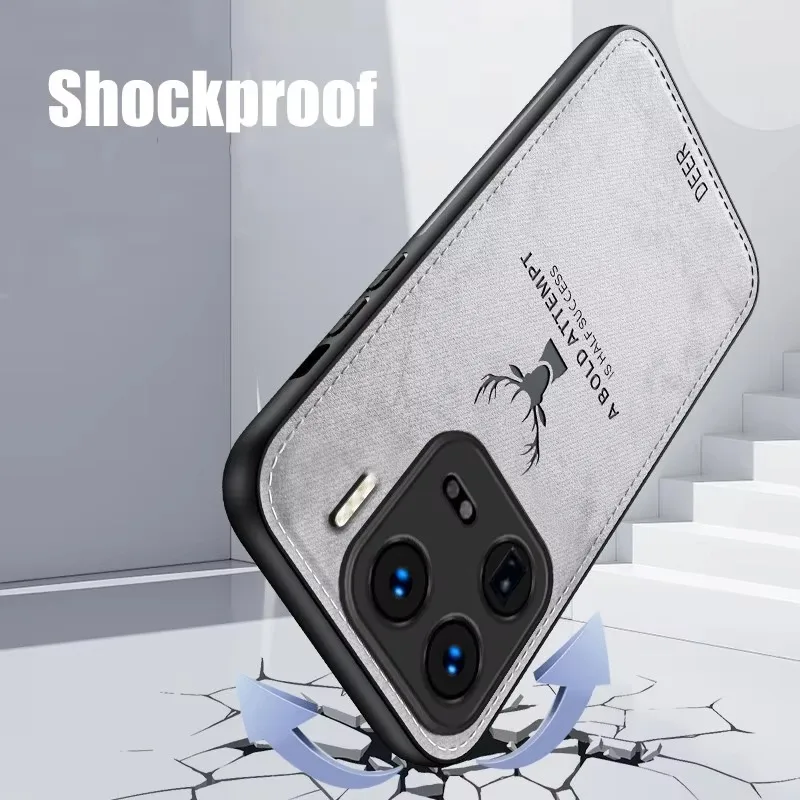 Funda de protección completa de cuero de tela de ciervo para Xiaomi 14 14T 13 funda de teléfono Ultra a prueba de golpes - imagen 3