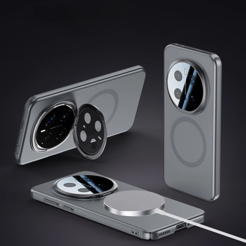 Funda de Metal para soporte de cámara para Honor Magic 7 Pro Magic7 magnética para Magsafe funda protectora con soporte Invisible para Honor Magic7pro - imagen 2