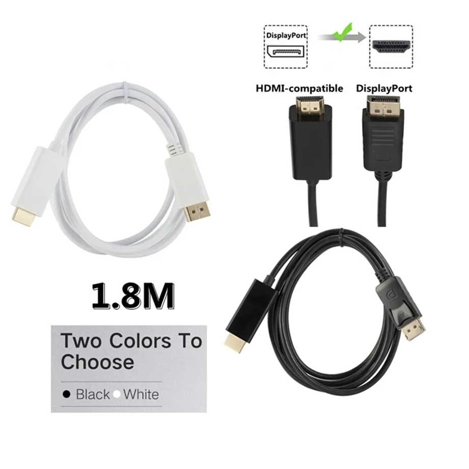 Cable Convertidor DisplayPort a HDMI para PC y Proyector - imagen 2