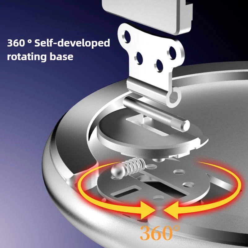 Nuevo soporte magnético 3 en 1 para teléfono con espejo de maquillaje, luz nocturna Fll, soporte plegable multifuncional de aleación ultrafina para teléfono - imagen 3