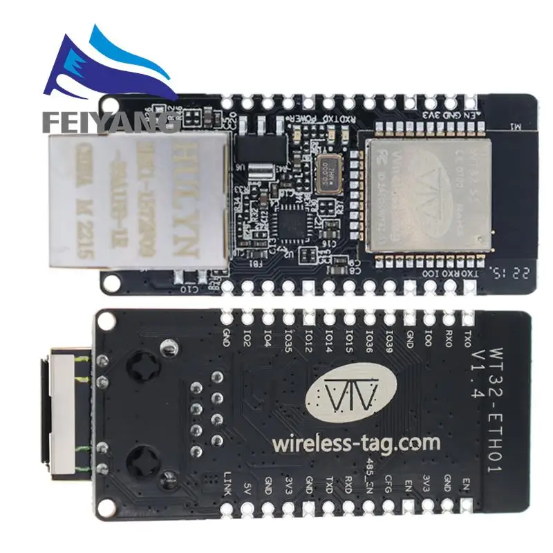 Placa de módulo inalámbrico MCU ESP32, puerto serie integrado, red Ethernet, compatible con Bluetooth, WIFI Combo Gateway, WT32-ETH01 - imagen 4